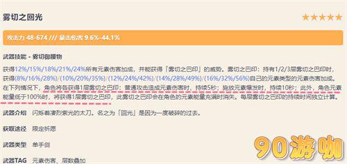 原神雾切之回光适合哪些角色？最佳搭配角色推荐！